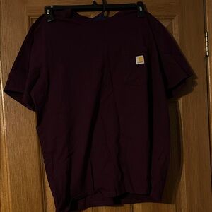 Carhartt Women's Short-Sleeve Pocket Tee in Deep Burgundy
